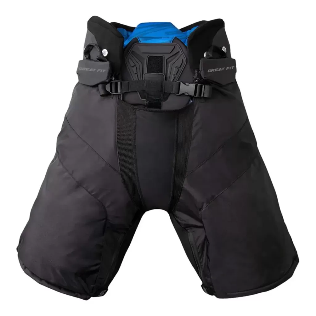 Ice hockey shorts with Velcro straps and padded protection