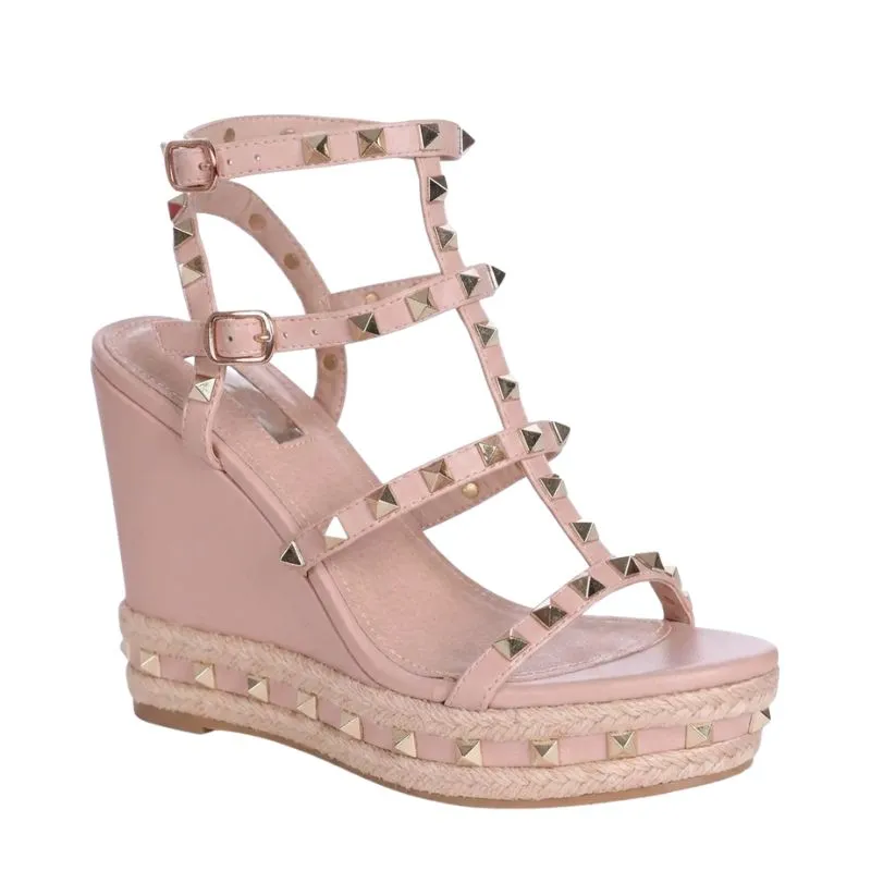 : Custom Nude Wedge Shoes primary product view