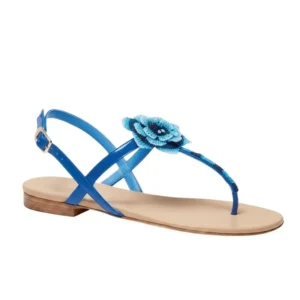 Draft — verify against actual image before upload: Custom Blue Flat Wedding Shoes — primary product hero