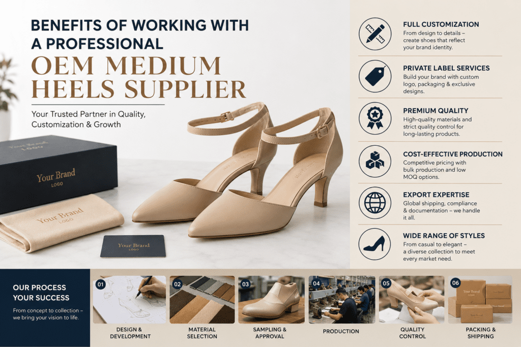 Professional OEM Medium Heels Supplier