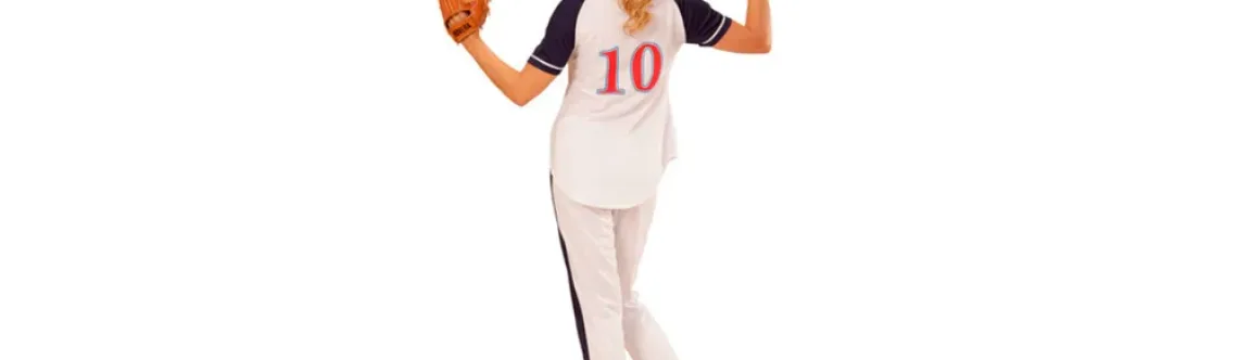 Womens Baseball Uniforms white and red custom design manufactured by Lajwanticollections